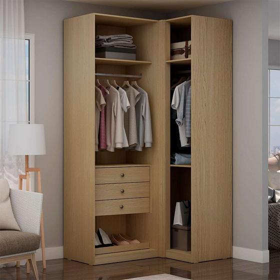 Imagem de Guarda-Roupa de Canto Closet Modulado Infinity 3 GV Savana