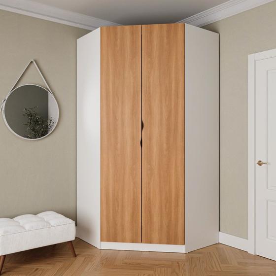 Guarda Roupa de Canto Closet Modular 6 Prateleiras Hera CabeCasa MadeiraMadeira Menor preço em Guarda Roupa de Canto Closet Modular 6 Prateleiras Hera CabeCasa MadeiraMadeira