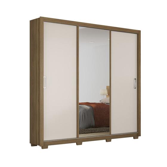 Imagem de Guarda Roupa De Casal 3 Portas Portugal Amendola/Off White - Mercado dos Móveis