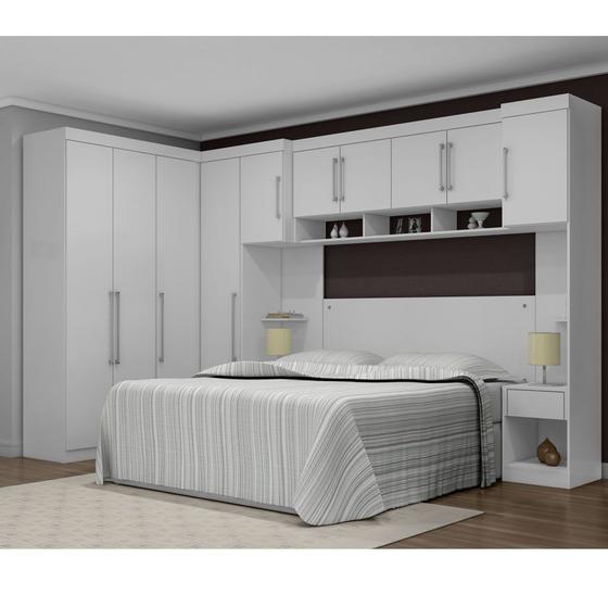 Imagem de Guarda Roupa De Casal 7 Peças Branco Modulado Modena CP2 Demóbile