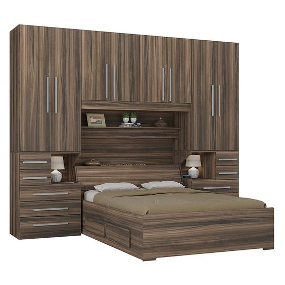 Imagem de Guarda-roupa de Casal com Cama Bau Queen Size Embutida 1223 San Remo