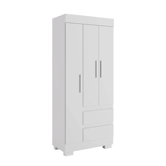 Imagem de Guarda Roupa de Solteiro ACP Maya 3 Portas com Pés - Branco