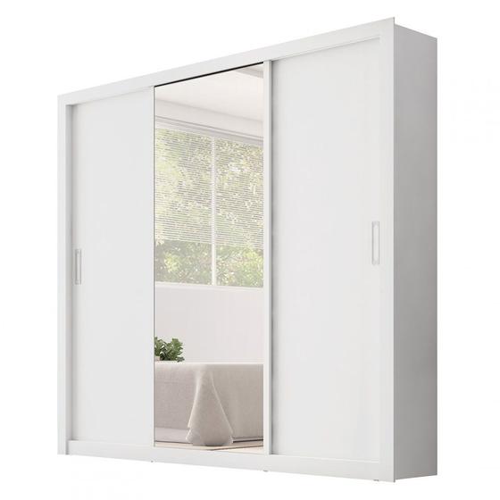 Imagem de Guarda Roupa Demobile Residence com Espelho 3 Portas Deslizantes Branco