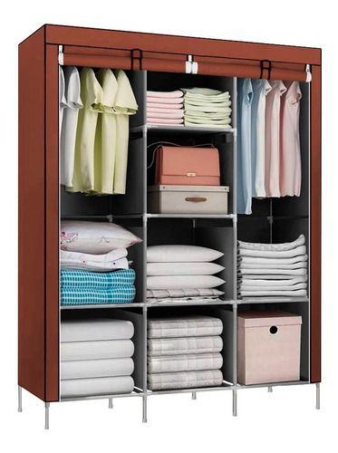 Imagem de Guarda Roupa Dobrável Organizador De Roupa Café 88130b