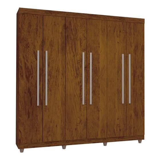 Imagem de Guarda Roupa Elegance 6 Portas com Pes Imbuia Rustico - VLR