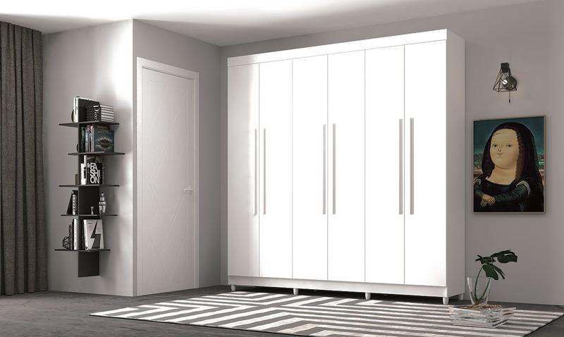 Imagem de Guarda Roupa Elegance 6 Portas e 2 Gavetas Branco - Vila Rica