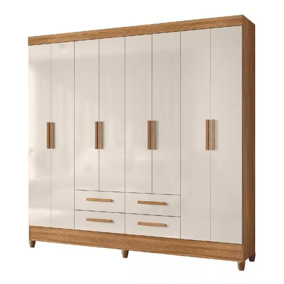 Imagem de Guarda Roupa Flórida Casal 8 Portas 4 Gavetas 204cm x 204cm - Maxx Haus