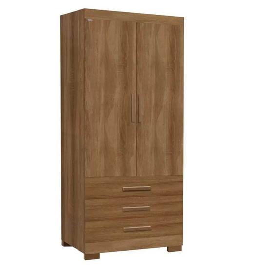 Guarda Roupa Floripa Solteiro 2 Portas 3 Gavetas Rud Rack Cor Mel ...