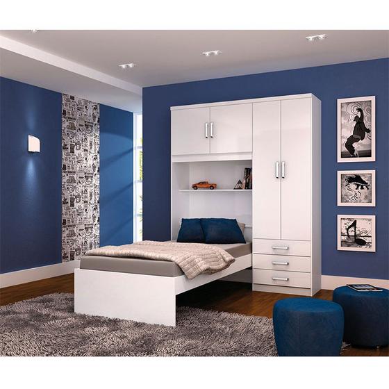Guarda-Roupa Henn Cravo 4 Portas com Cama 3 Gavetas 134-10 Menor preço em Guarda-Roupa Henn Cravo 4 Portas com Cama 3 Gavetas 134-10