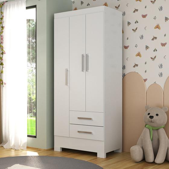 Imagem de Guarda-roupa Infantil 3 Portas e 2 Gavetas Amy Espresso Móveis