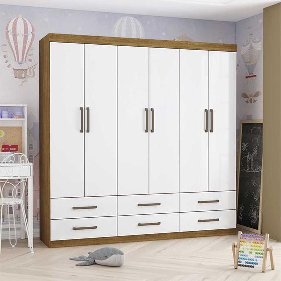 Guarda Roupa Infantil Ariel 6 Portas 6 Gavetas Menor preço em Guarda Roupa Infantil Ariel 6 Portas 6 Gavetas