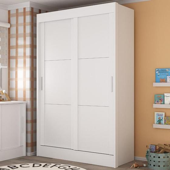 Imagem de Guarda-Roupa Infantil Flex 2 Portas 2 Gavetas Maya Espresso Móveis Branco