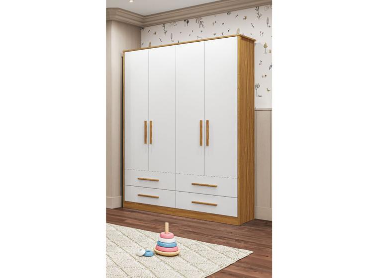 Guarda Roupa Infantil Moveis Peroba Charlo 04 portas MDF LS Menor preço em Guarda Roupa Infantil Moveis Peroba Charlo 04 portas MDF LS