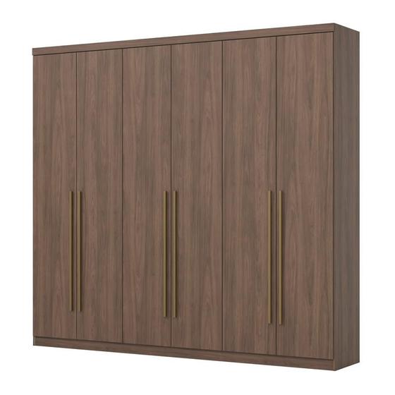 Imagem de Guarda Roupa Jade 6 Portas Castanho HP - Henn