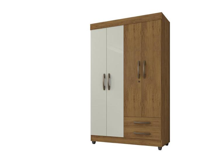 Imagem de Guarda Roupa Lion 4 portas 2 gavetas com chave  - Móveis Leão
