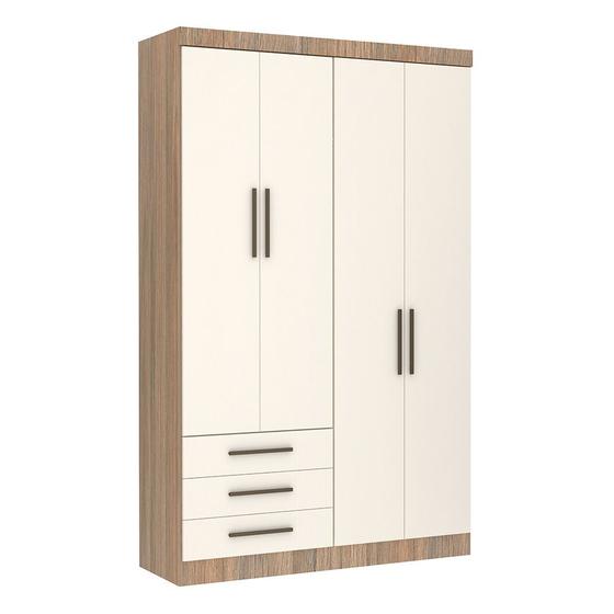 Imagem de Guarda Roupa Modulado 4 Portas 3 Gavetas 134,50cm Slim Luciane MA³veis