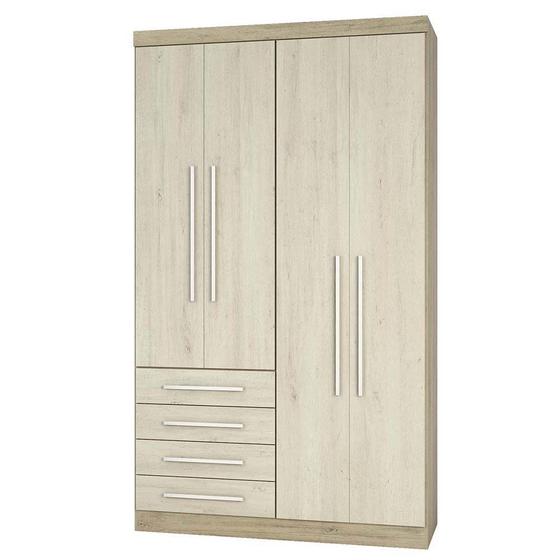 Imagem de Guarda Roupa Modulado 4 Portas 4 Gavetas Nicho Colméia Master Luciane Móveis