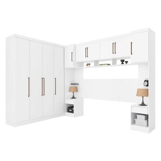 Imagem de Guarda Roupa Modulado Casal Módena Composição 01 Branco 77001 Demóbile