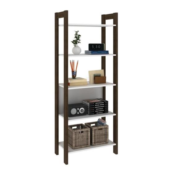 Imagem de Guarda Roupa Modulado Closet 5 Prateleiras AZ1005 Branco Nogal Tecno Mobili