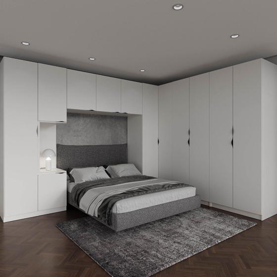 Imagem de Guarda Roupa Modulado de Casal 12 Portas 6 Peças Hera CabeCasa MadeiraMadeira