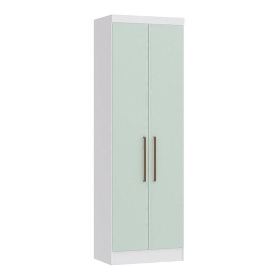 Imagem de Guarda Roupa Modulado Infinity com 2 Portas - Branco Line/Pistache