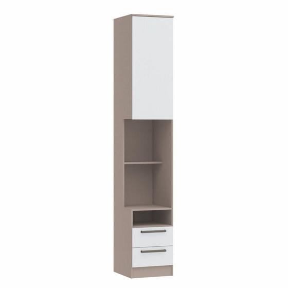 Imagem de Guarda Roupa Modulado Requinte com 2 Gavetas - Duna Line/Branco Line