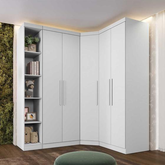 Imagem de Guarda Roupa Modulado Safira 009 em MDF Com 5 Portas e 6 Gavetas - Clic Móveis