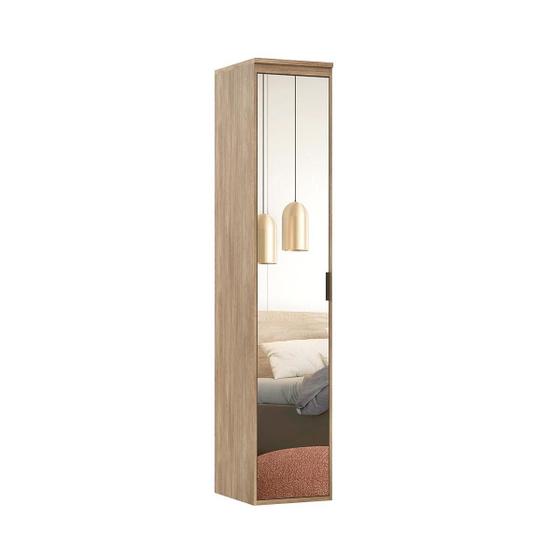 Imagem de Guarda Roupa Modular 1 Porta Espelho com Prateleiras 45 cm Lotus Belmax