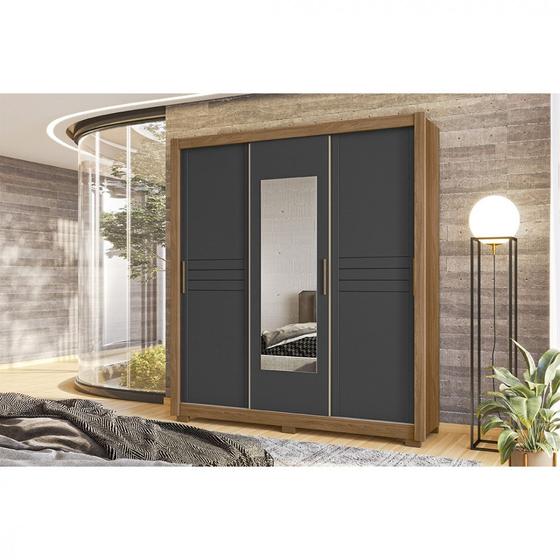 Imagem de Guarda Roupa Moval CanadA 3 Portas 3 Gavetas Com Espelho