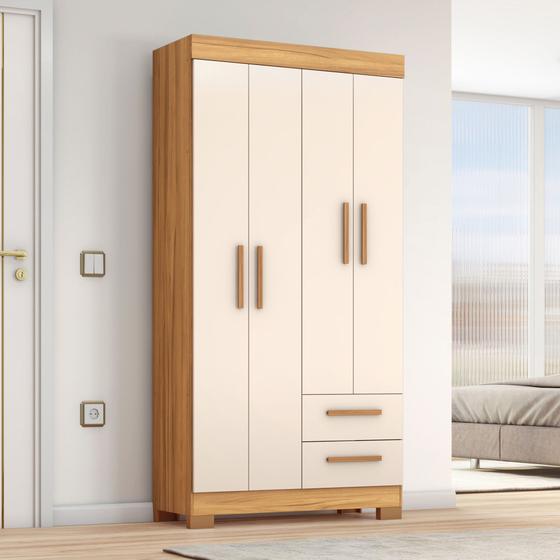 Imagem de Guarda-roupa Nt6010 com 4 Portas e 2 Gavetas