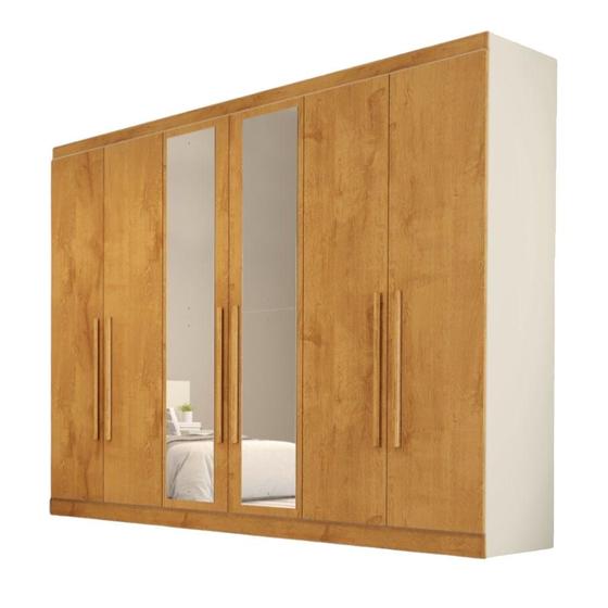 Imagem de Guarda Roupa Oslo 6 Portas 6 Gavetas com Espelho MDF - MadeMarcs
