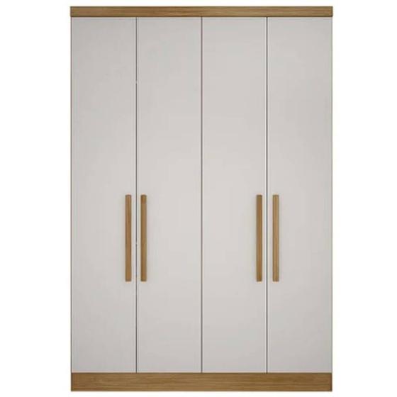 Imagem de Guarda Roupa Rizon Módulo 4 Portas 3 Gavetas Novo Horizonte Cor Cumaru Fendy 
