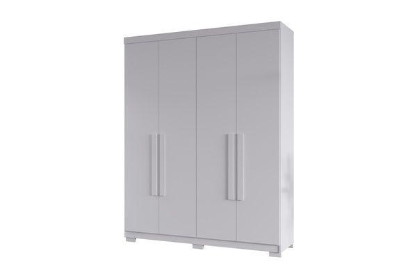 guarda roupa roupeiro 4 portas fiorella - branco Menor preço em guarda roupa roupeiro 4 portas fiorella - branco