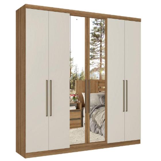 Guarda Roupa / Roupeiro Benoá Home 5741 Presence Glass Com Espelho 6 ...