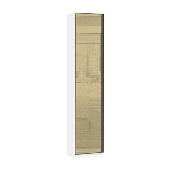 Guarda Roupa Sapateira 1 Porta 50cm com Vidro Reflecta Bronze Prime Luciane Móveis Menor preço em Guarda Roupa Sapateira 1 Porta 50cm com Vidro Reflecta Bronze Prime Luciane Móveis