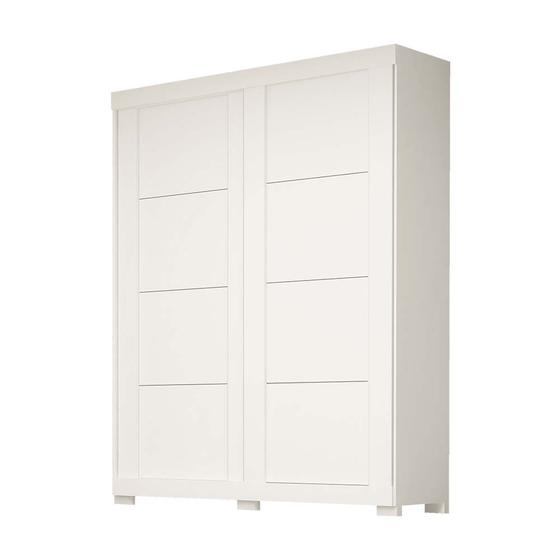 Imagem de Guarda Roupa Solteiro 2 Portas de Correr Helena Prime ACP MÓVEIS Branco - 100% MDF