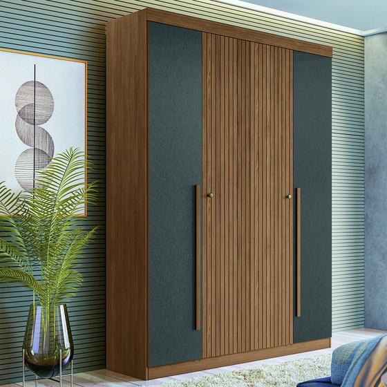 Guarda Roupa Solteiro 4 Portas Flex Buriti Santos Andirá Menor preço em Guarda Roupa Solteiro 4 Portas Flex Buriti Santos Andirá