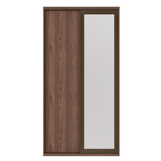 Imagem de Guarda-Roupa Solteiro com Espelho Reflecta Elite II 2 PT 3 GV Capuccino