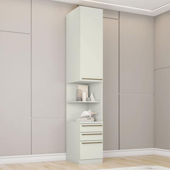 Guarda-Roupa Solteiro Modulado Predileto 1 Porta 3 Gavetas Areia Hp - Henn Menor preço em Guarda-Roupa Solteiro Modulado Predileto 1 Porta 3 Gavetas Areia Hp - Henn