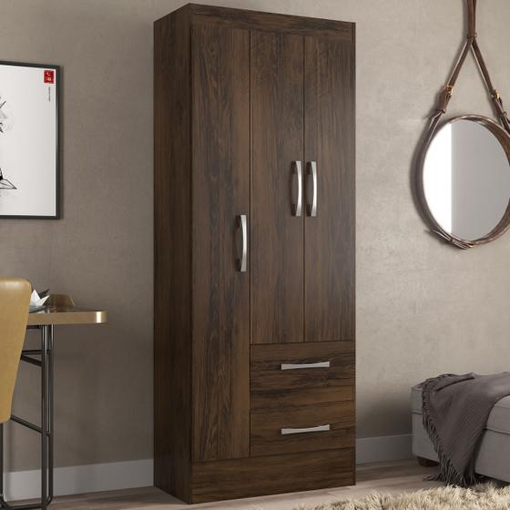 Guarda-Roupa Solteiro Nobre 3 Portas 2 Gavetas Cor Cacau é boa?