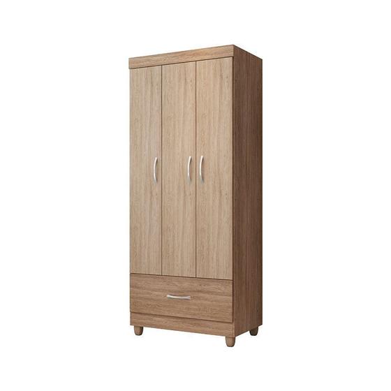 Guarda-Roupa Solteiro Prince 3 Portas 1 Gaveta Demóbile Menor preço em Guarda-Roupa Solteiro Prince 3 Portas 1 Gaveta Demóbile