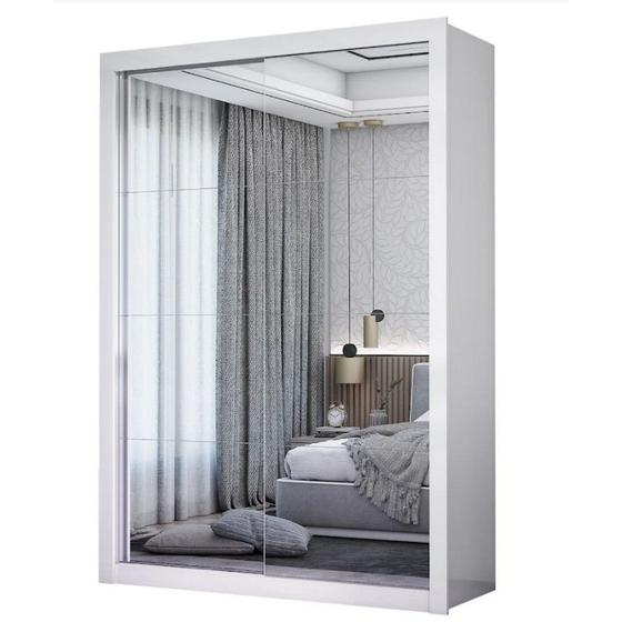 Guarda Roupa Solteiro Turim Premium 2 Portas de Correr e Espelho Carioca Móveis Menor preço em Guarda Roupa Solteiro Turim Premium 2 Portas de Correr e Espelho Carioca Móveis