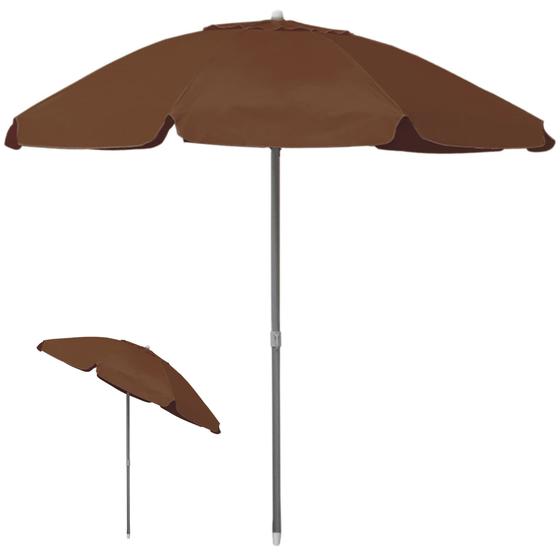 Guarda Sol Bagum Alumínio 2,4m Articulável Praia Piscina Camping Marrom - 12112 Belfix Menor preço em Guarda Sol Bagum Alumínio 2,4m Articulável Praia Piscina Camping Marrom - 12112 Belfix