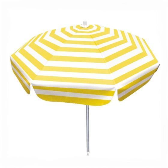 Guarda-Sol Listrado BTF 100x08 PVC/Alumínio Amarelo GSL05 Menor preço em Guarda-Sol Listrado BTF 100x08 PVC/Alumínio Amarelo GSL05
