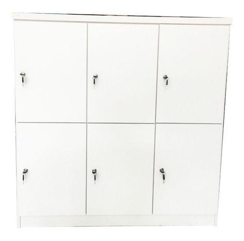 Guarda Volume Armario Escan Locker - 6 Compartimentos - Mdf Menor preço em Guarda Volume Armario Escan Locker - 6 Compartimentos - Mdf