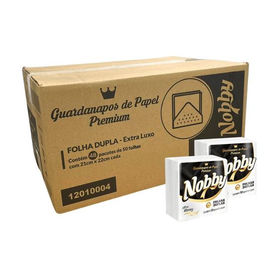 Guardanapo 21x22 Folha Dupla Nobby com 2.400 folhas Menor preço em Guardanapo 21x22 Folha Dupla Nobby com 2.400 folhas