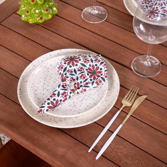 Imagem de Guardanapo de Natal Kit 8 Peças 35x35cm para Mesa Posta Natalina
