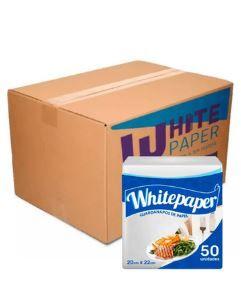 Imagem de Guardanapo de Papel Tipo Mesa Macio Folha Simples 20x22cm Cx 5.000 unidades (100pctx50und)
