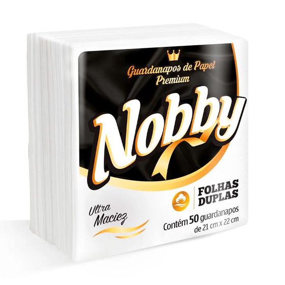 Imagem de Guardanapo Folha Dupla 21x22 com 50 Unidades Nobby