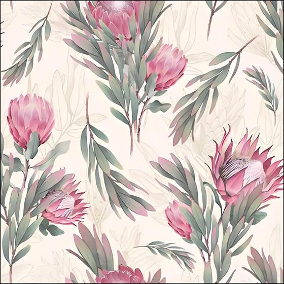 Imagem de Guardanapo para Decoupage Ambiente Protea Cream com 20 Unidades